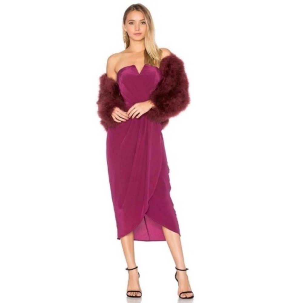 Yumi Kim Glamour Night Silk Midi Dress